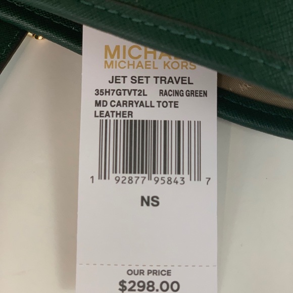 🌸Michael Kors MD CarryAll Tote Bag Racing Green - Picture 6 of 7